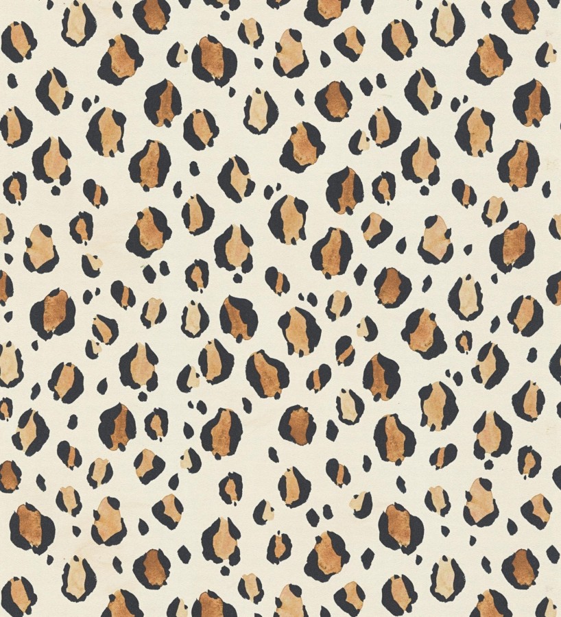 Papel pintado de leopardo clásico animal print  Leila Feline 684629
