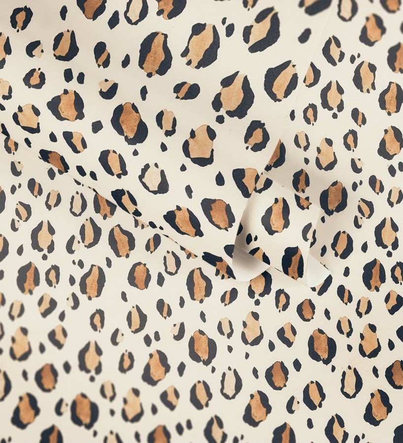 Papel pintado de leopardo clásico animal print  Leila Feline 684629