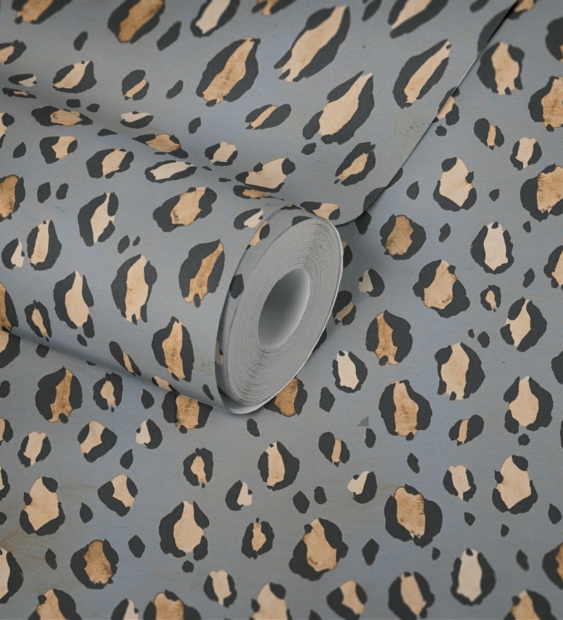 Papel pintado de leopardo clásico animal print  Leila Feline 684630