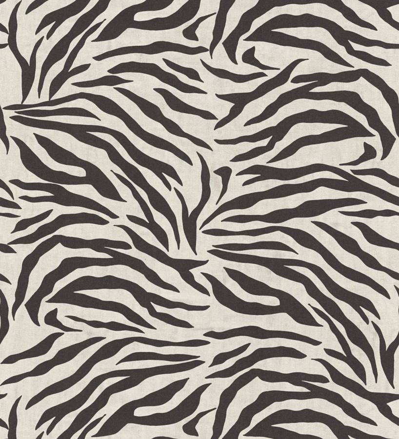 Papel pintado de cebra negro y blanco texturizado  Indira Striated 684632