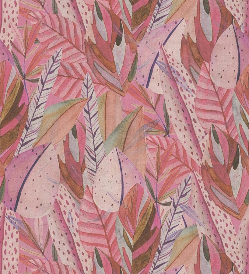 Papel pintado de hojas exóticas composición abstracta  Tulum Plumose 684642