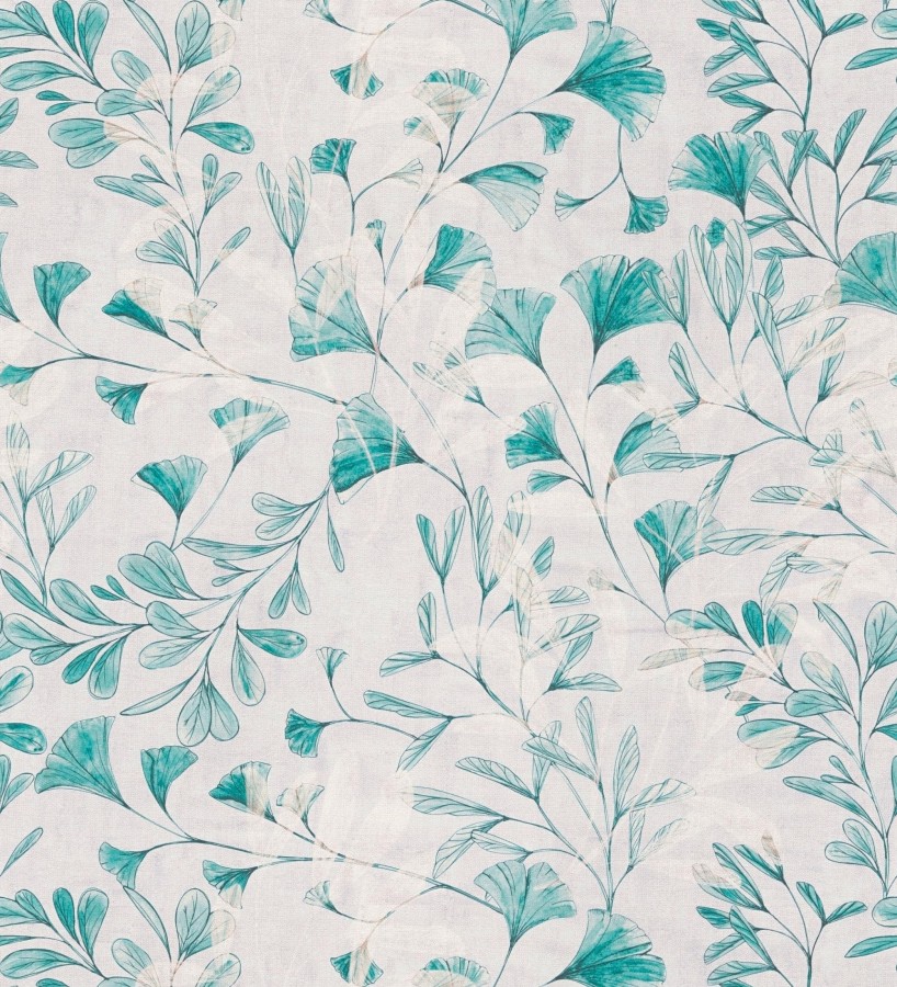 Papel pintado botánico hojas ginkgo vintage  Biloba Light 684650