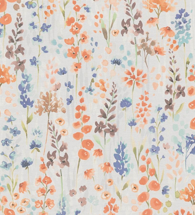 Papel pintado jardín botánico en acuarela texturizado  Vera Meadow 684664