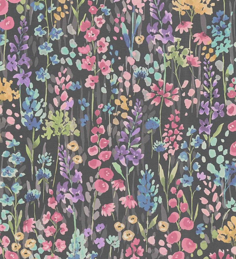 Papel pintado jardín botánico en acuarela texturizado  Vera Meadow 684665