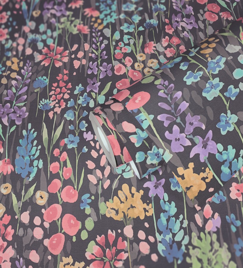 Papel pintado jardín botánico en acuarela texturizado  Vera Meadow 684665