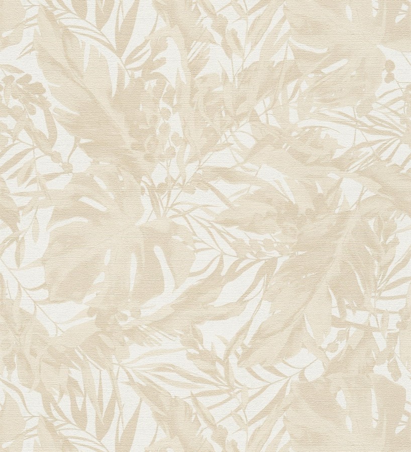 Papel pintado selva beige fondo texturizado blanco  Dorian Jungle 684684