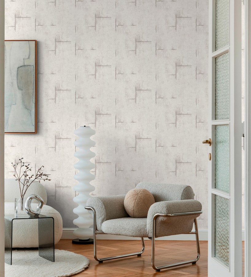 Papel pintado hormigón crudo con marcas de ferralla  Turin Axis 684690
