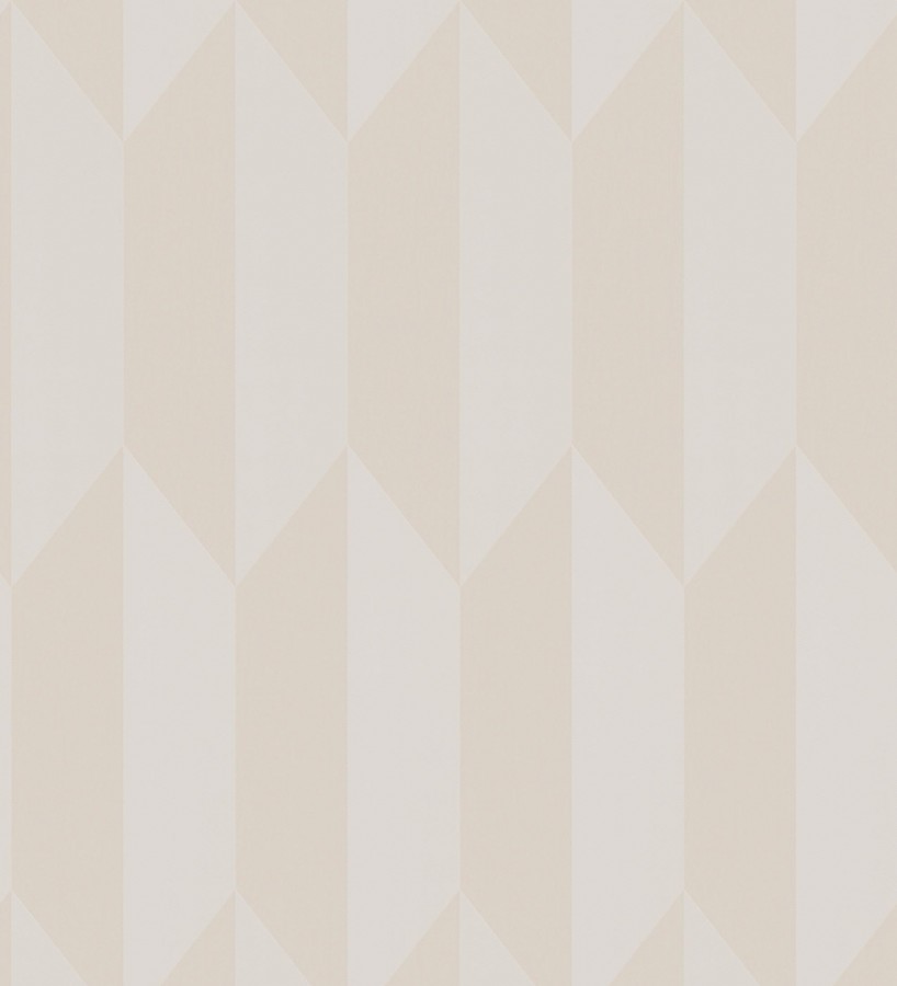 Papel pintado geométrico de prismas metalizados color beige  Rhine Metric 684695