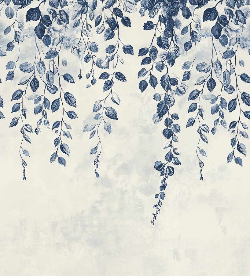 Papel pintado mural textura visual de jardín colgante con aire romántico  Odile Mist 684711