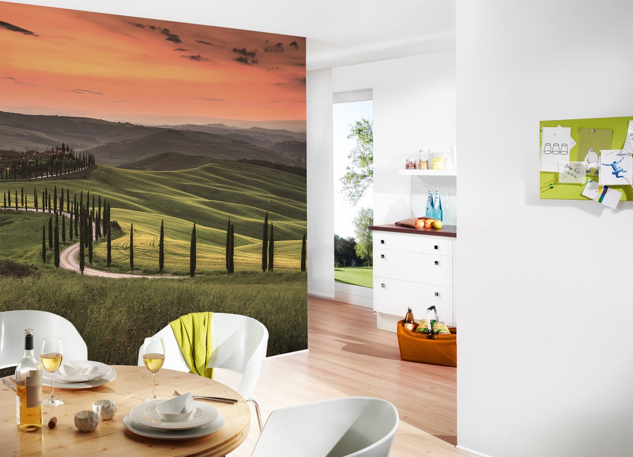 Papel pintado mural horizonte infinito con colores de atardecer  Odessa Trail 684731