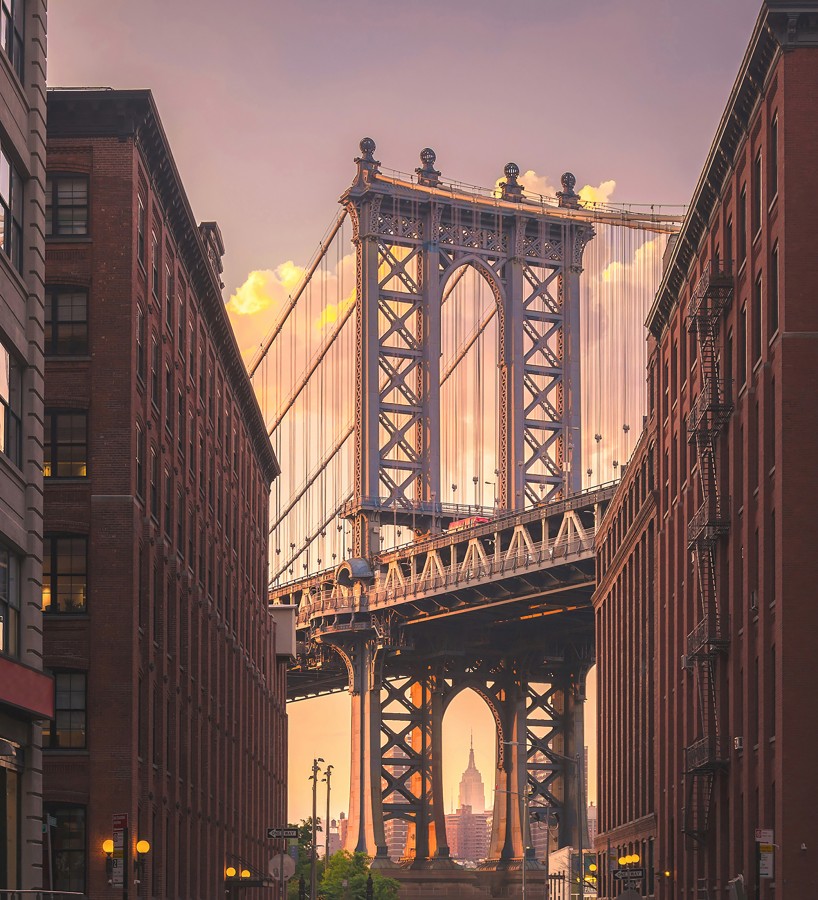 Papel pintado mural vista urbana de Brooklyn con arquitectura clásica   Triven Timeless 684741