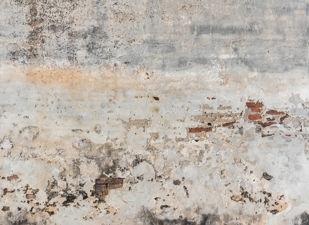 Papel pintado mural de pared de hormigón desgastado con ladrillo visto  Draxen Foundry 684765