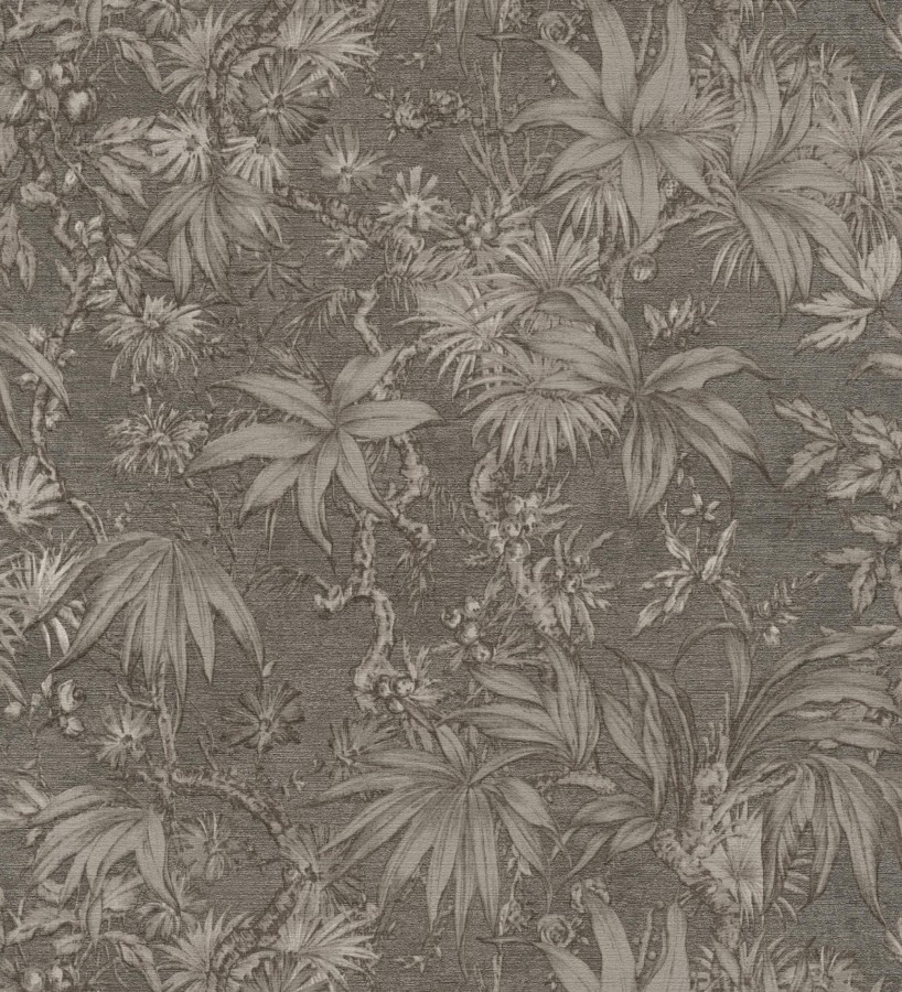Papel pintado selva sepia elegante fondo níquel texturizado  Hanoi Botanic 684819
