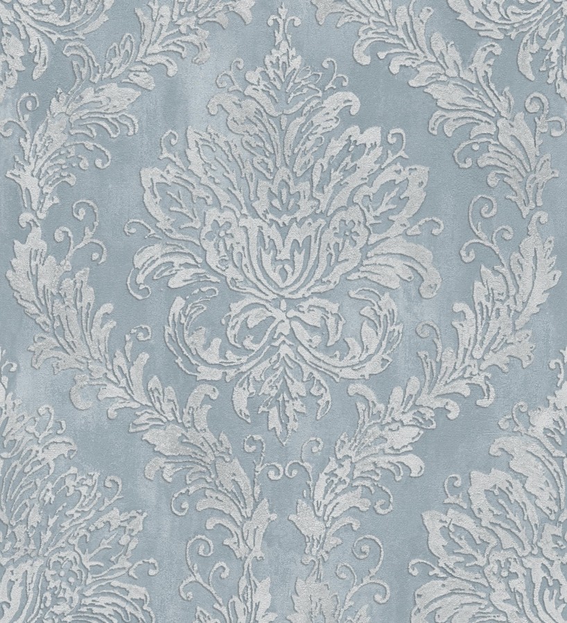 Papel pintado barroco elegante pátina tonos azules  Lombardy Status 684822