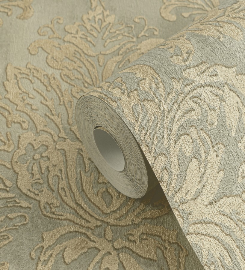 Papel pintado barroco elegante pátina tonos oro  Lombardy Status 684823