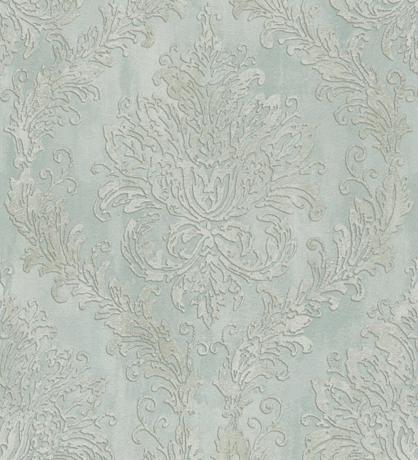 Papel pintado barroco elegante pátina tonos aguamarina  Lombardy Status 684824