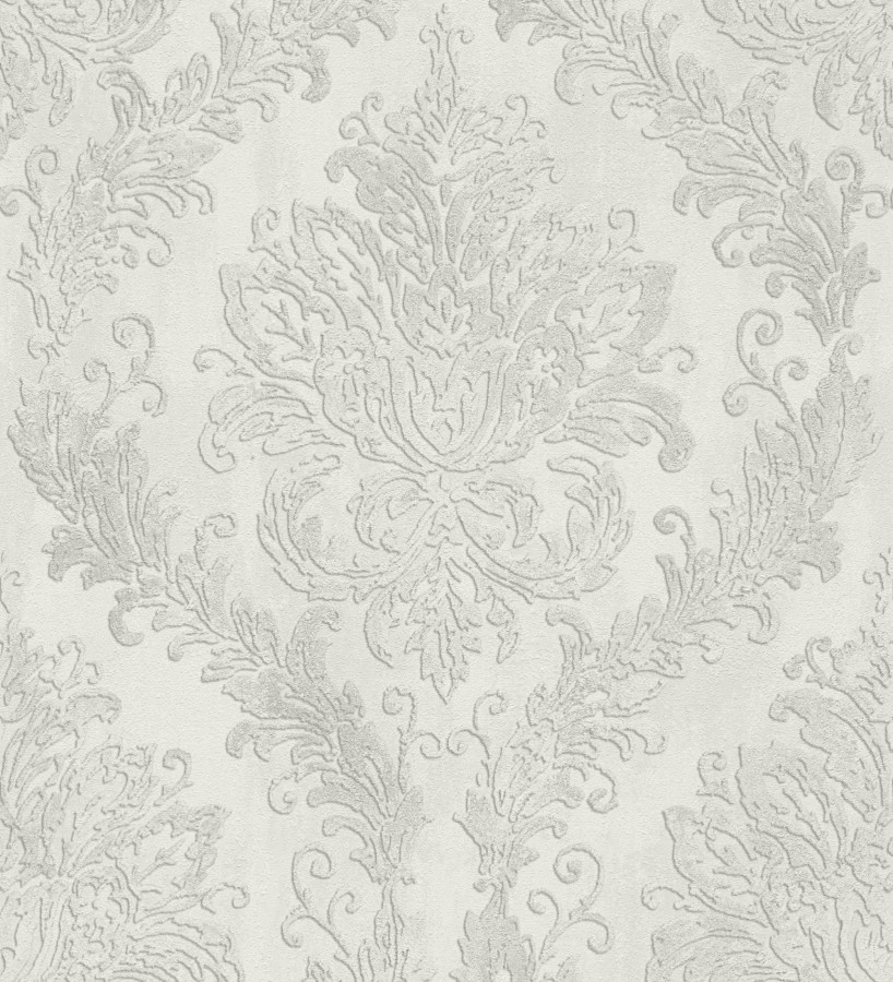Papel pintado barroco elegante pátina tonos blanco roto  Lombardy Status 684825