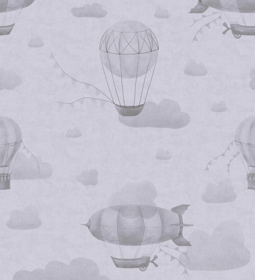 Papel pintado mural de zepelines y globos sobre cielo mágico de nubes  Jules Dreamy 684832