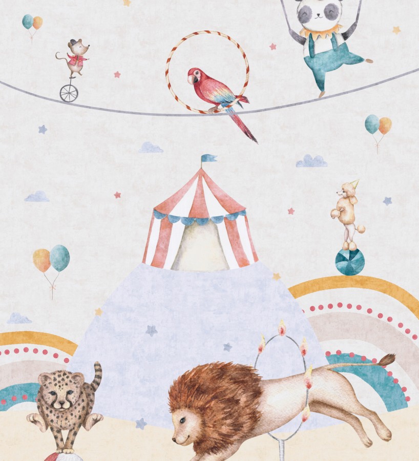 Papel pintado mural de circo mágico con animales fantásticos  Circus Joyful 684839