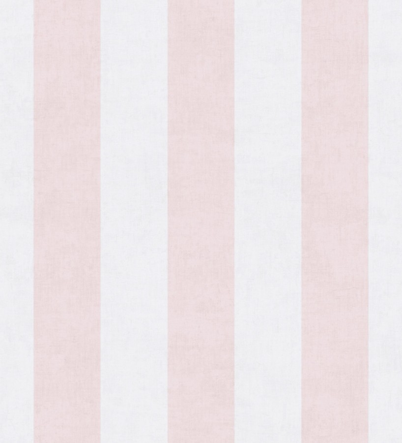 Papel pintado rayas lino desgastado bebé suave en color rosa  Strype Cloudy 684843