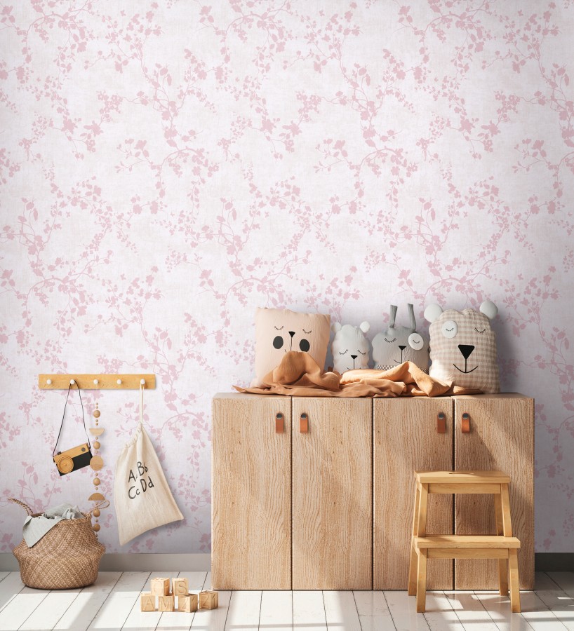 Papel pintado de flores estilo vintage rosa  Diana Flowers 684848