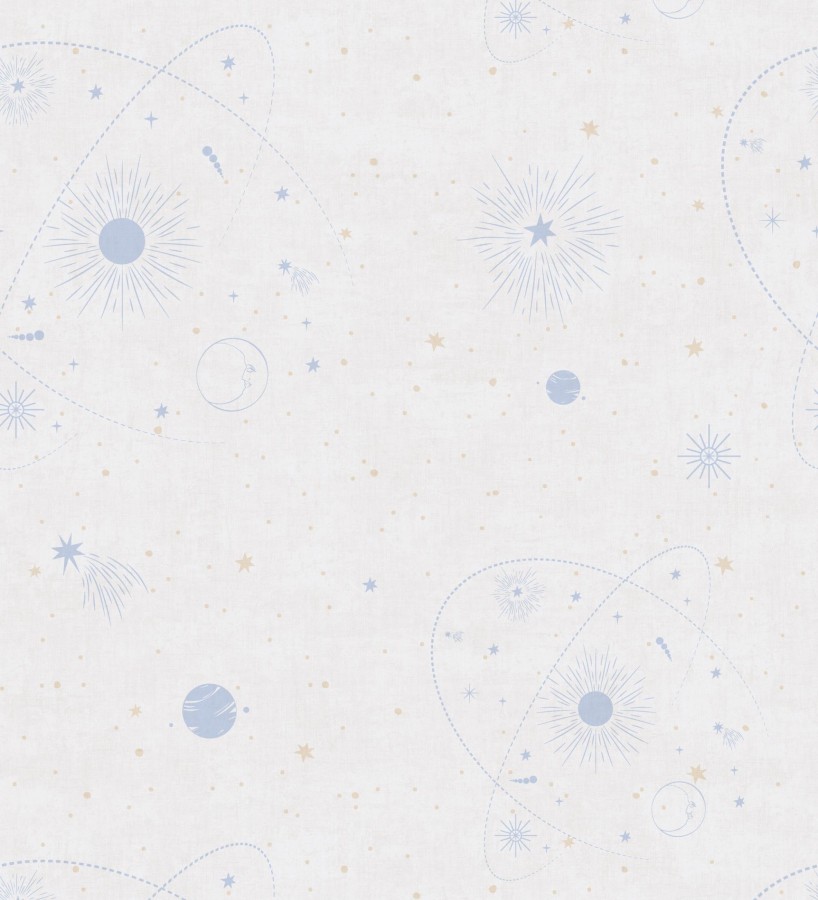 Papel pintado universo estrellas fondo crema  Bobby Galactic 684850