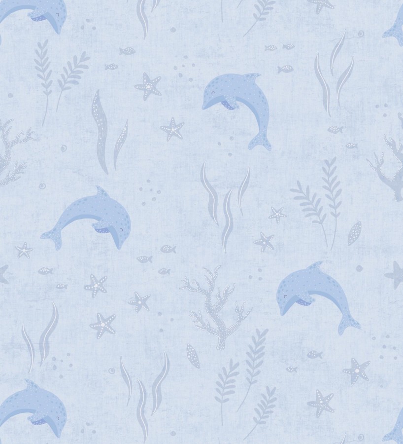 Papel pintado delfines en el oceáno estilo infantil  Nara Dolphin 684852