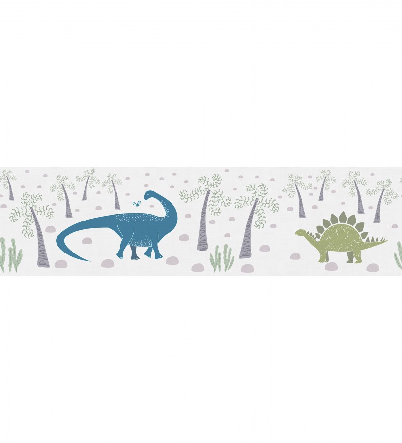 Cenefa de papel pintado con dinosaurios aventura jurásica  Dino Brave 684865