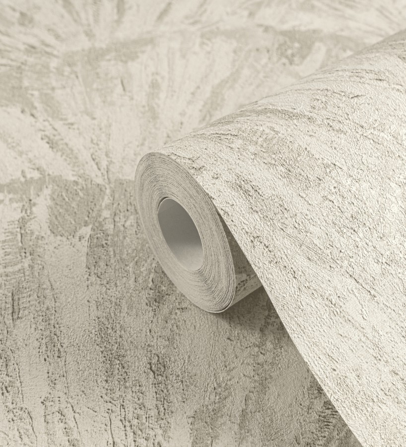 Papel pintado abanicos al óleo texturizado tonos arena  Bellagio Gilded 684885