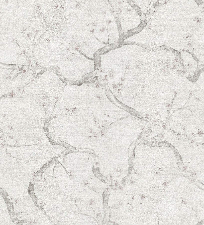 Papel pintado flores rosa y blanco fondo texturizado tonos blanco  Katsura Elegant 684893