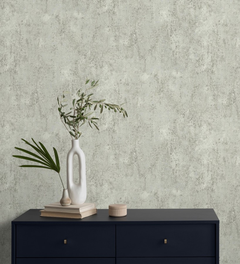 Papel pintado mortero a la cal gris texturizado mate  Somad Concrete 684902