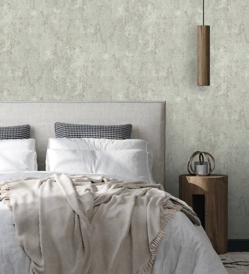 Papel pintado mortero a la cal gris texturizado mate  Somad Concrete 684902
