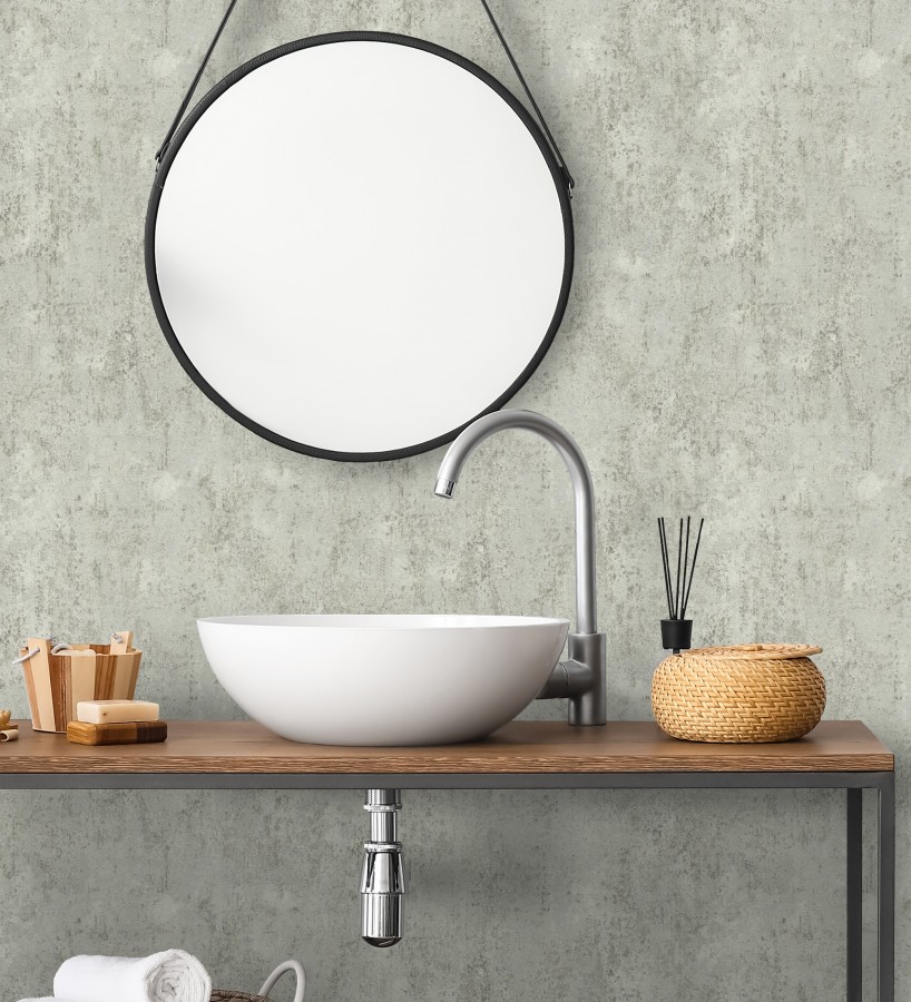 Papel pintado mortero a la cal gris texturizado mate  Somad Concrete 684902