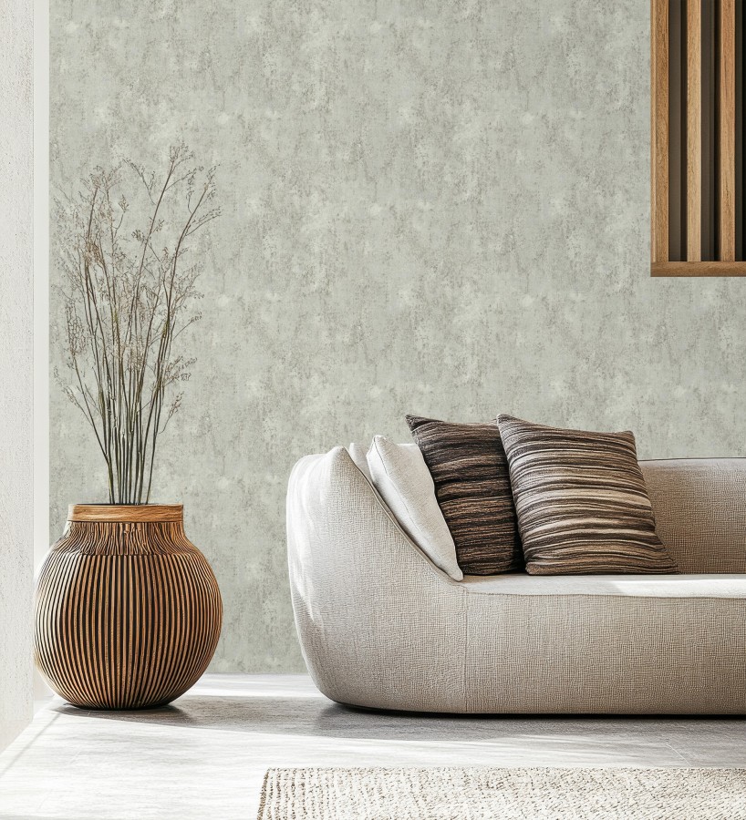 Papel pintado mortero a la cal gris texturizado mate  Somad Concrete 684902