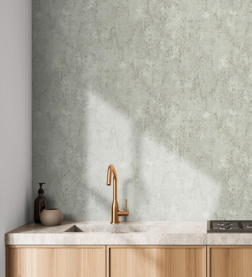Papel pintado mortero a la cal gris texturizado mate  Somad Concrete 684902