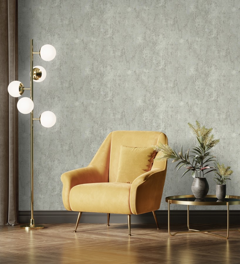 Papel pintado mortero a la cal gris texturizado mate  Somad Concrete 684902
