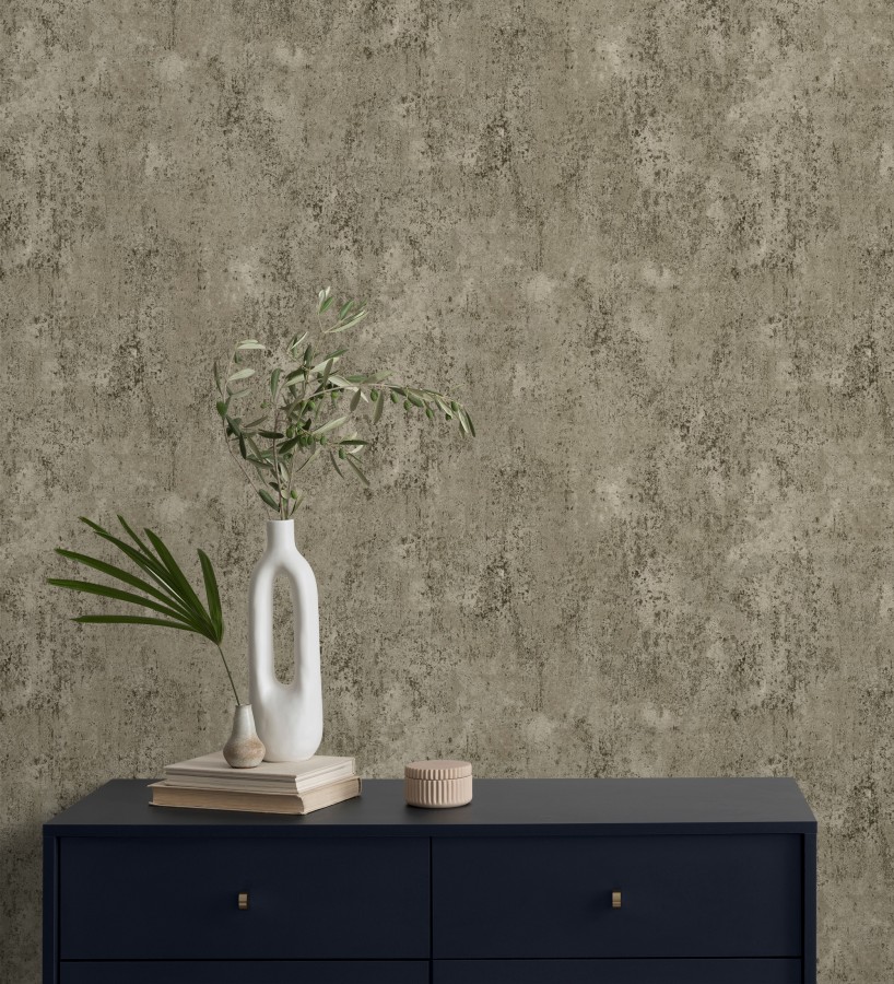 Papel pintado mortero a la cal gris vulcanizado texturizado mate  Somad Concrete 684904