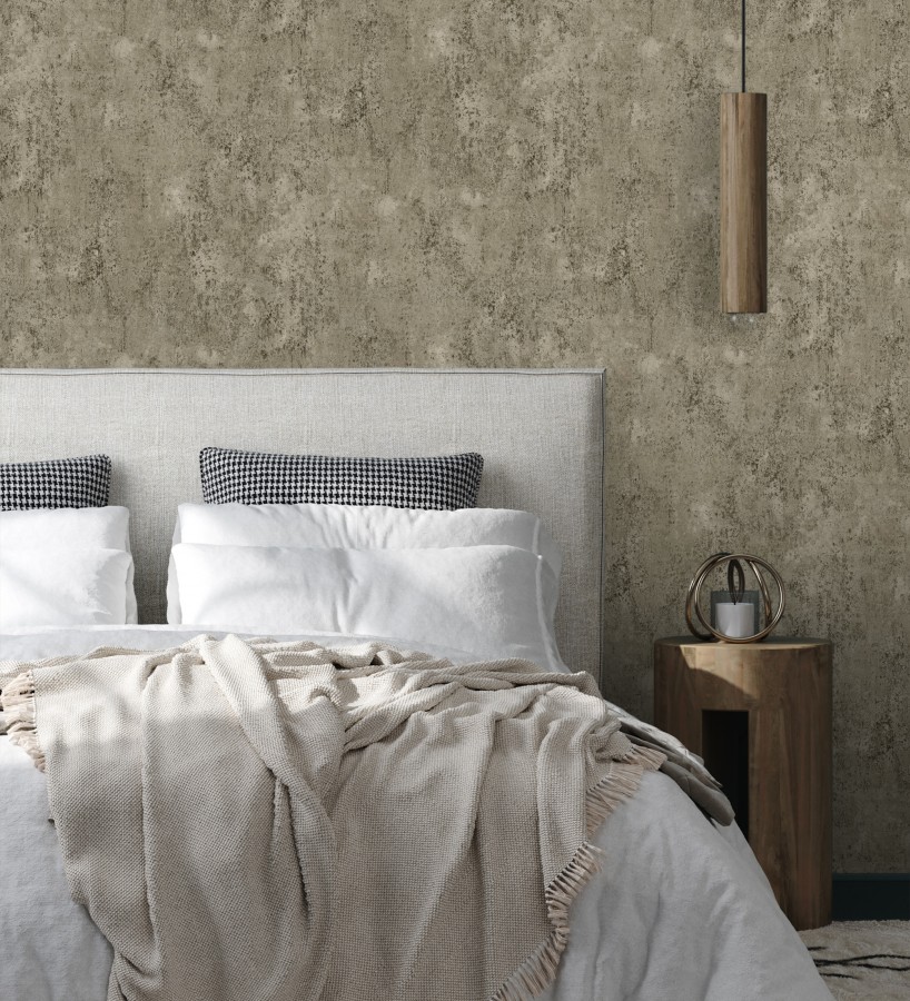 Papel pintado mortero a la cal gris vulcanizado texturizado mate  Somad Concrete 684904