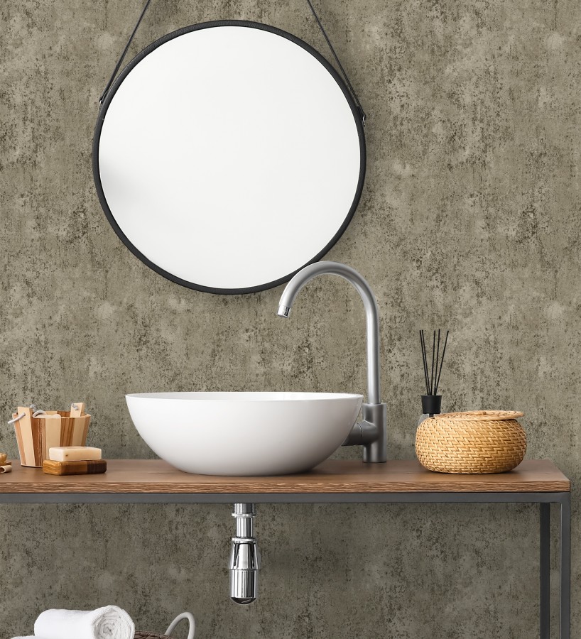 Papel pintado mortero a la cal gris vulcanizado texturizado mate  Somad Concrete 684904