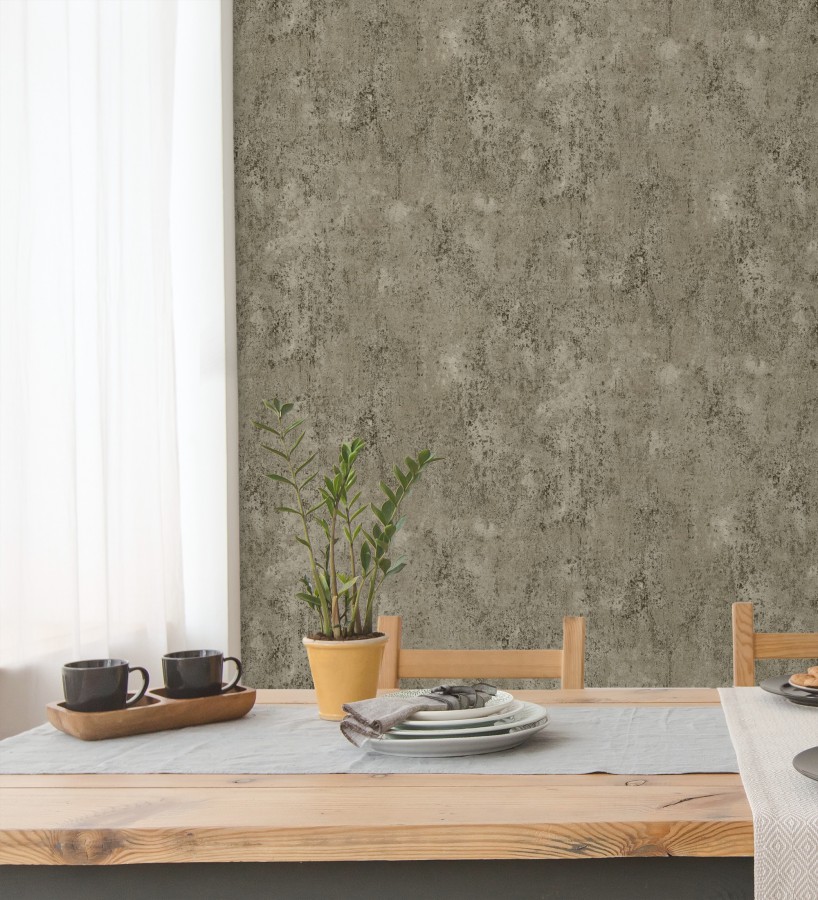 Papel pintado mortero a la cal gris vulcanizado texturizado mate  Somad Concrete 684904
