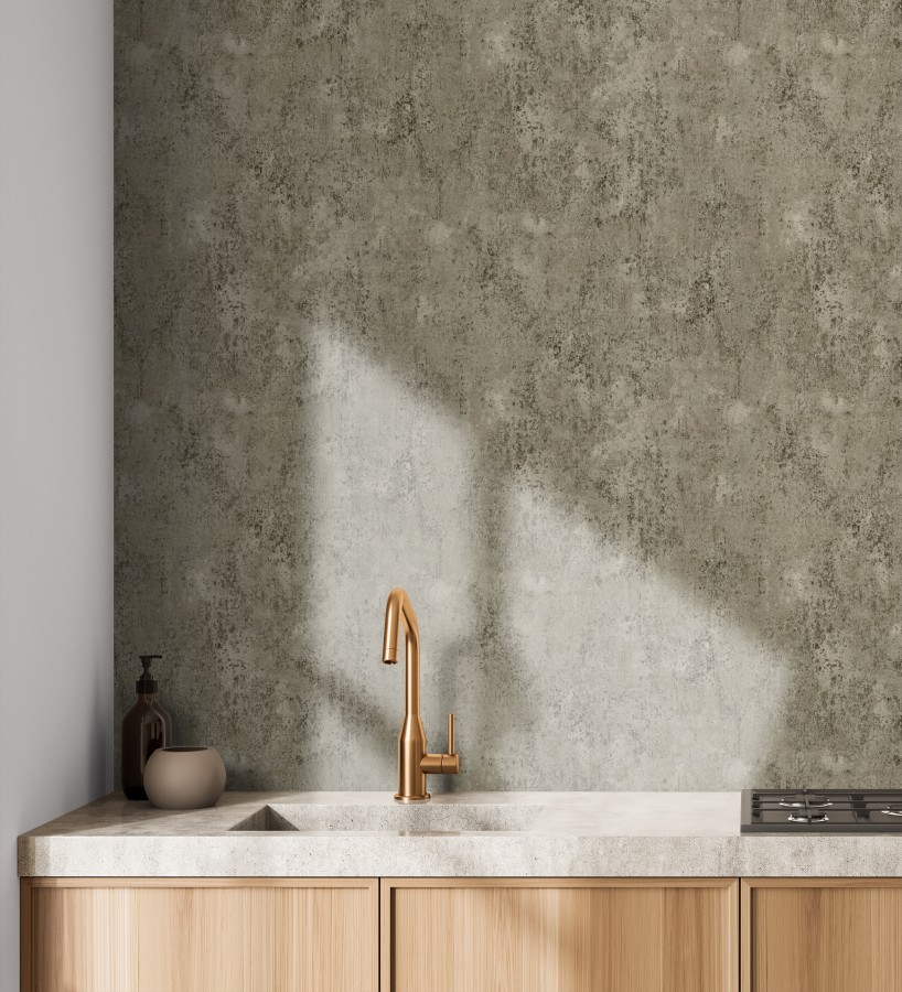 Papel pintado mortero a la cal gris vulcanizado texturizado mate  Somad Concrete 684904
