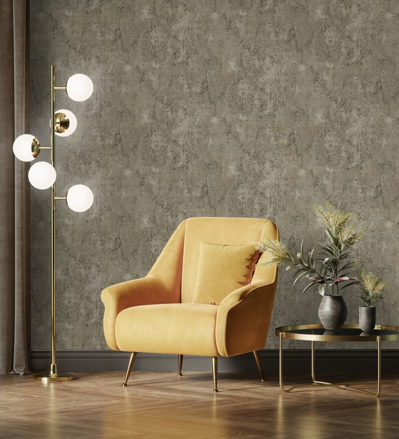 Papel pintado mortero a la cal gris vulcanizado texturizado mate  Somad Concrete 684904