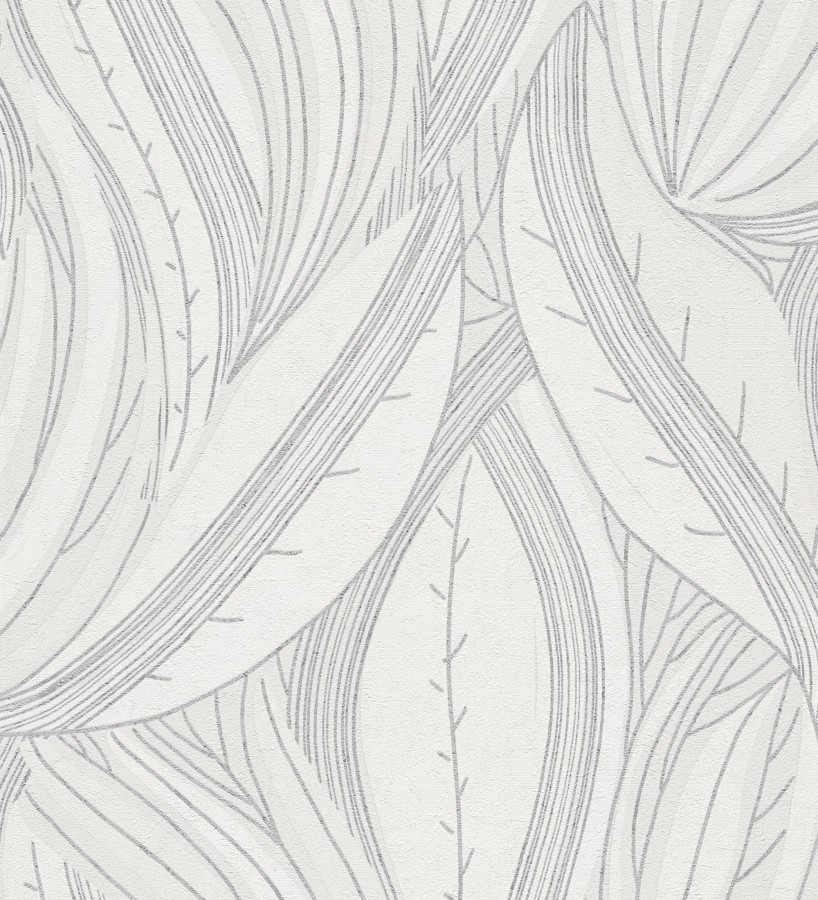 Papel pintado hojas vibrantes en grabado retro texturizado  Hibiscus Lush 684910