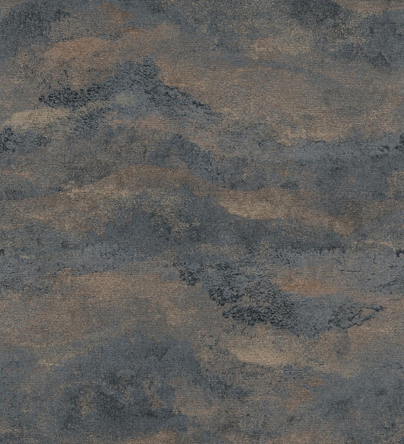 Papel pintado lienzo con nubes bronce evanescentes fondo gris carbón  Ocean Bold 684914