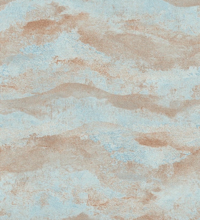 Papel pintado lienzo con nubes bronce evanescentes fondo azul glacial  Ocean Bold 684915