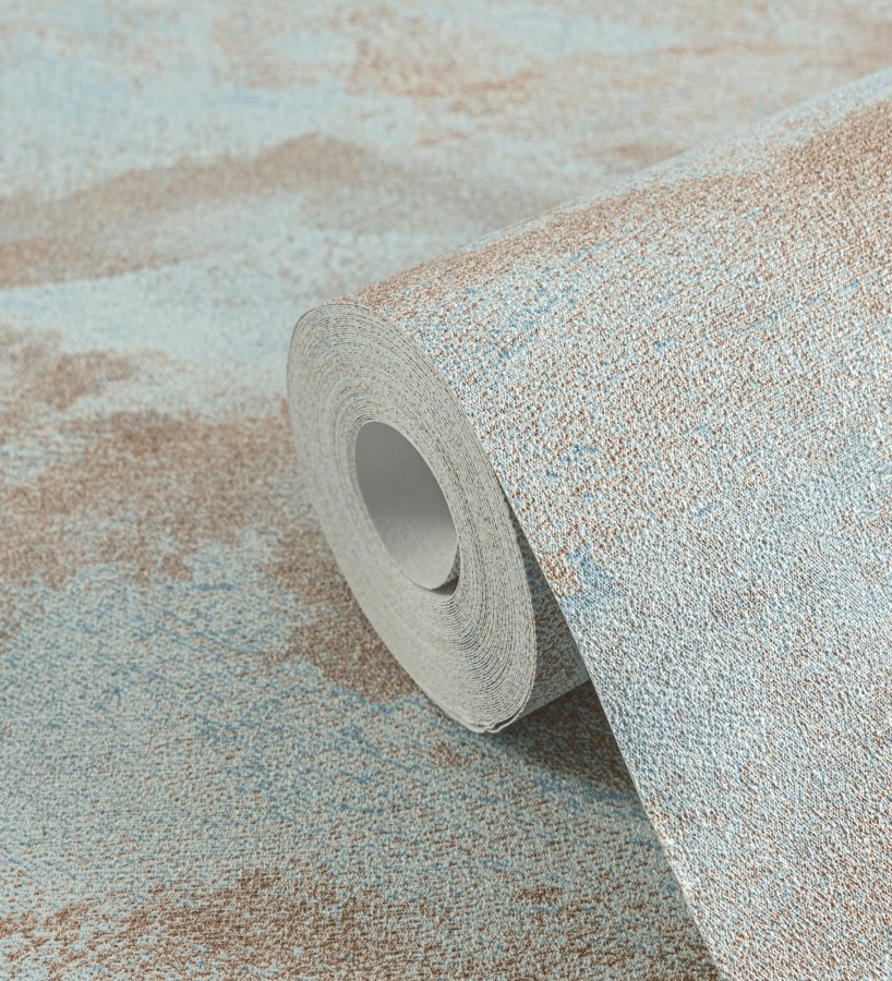 Papel pintado lienzo con nubes bronce evanescentes fondo azul glacial  Ocean Bold 684915