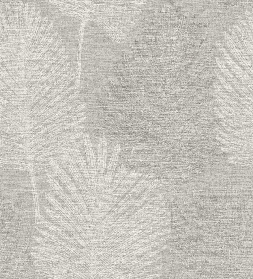 Papel pintado sutiles palmas taupe textura textil fondo gris  Lantau Mystic 684922