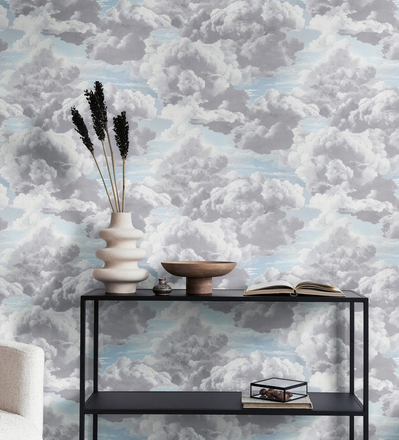 Papel pintado nubes grises óleo etéreo textura pictórica fondo cielo  Skye Eden 684935