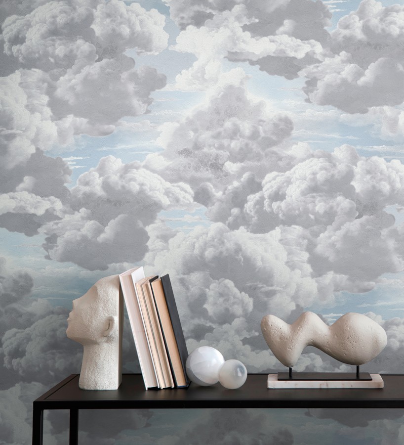 Papel pintado nubes grises óleo etéreo textura pictórica fondo cielo  Skye Eden 684935