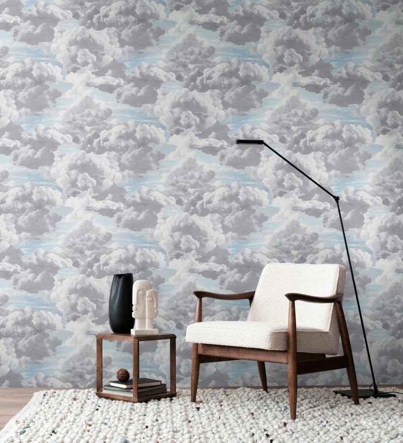 Papel pintado nubes grises óleo etéreo textura pictórica fondo cielo  Skye Eden 684935